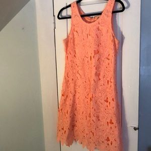 CUTE! Sherbet Orange lace dress! Size L